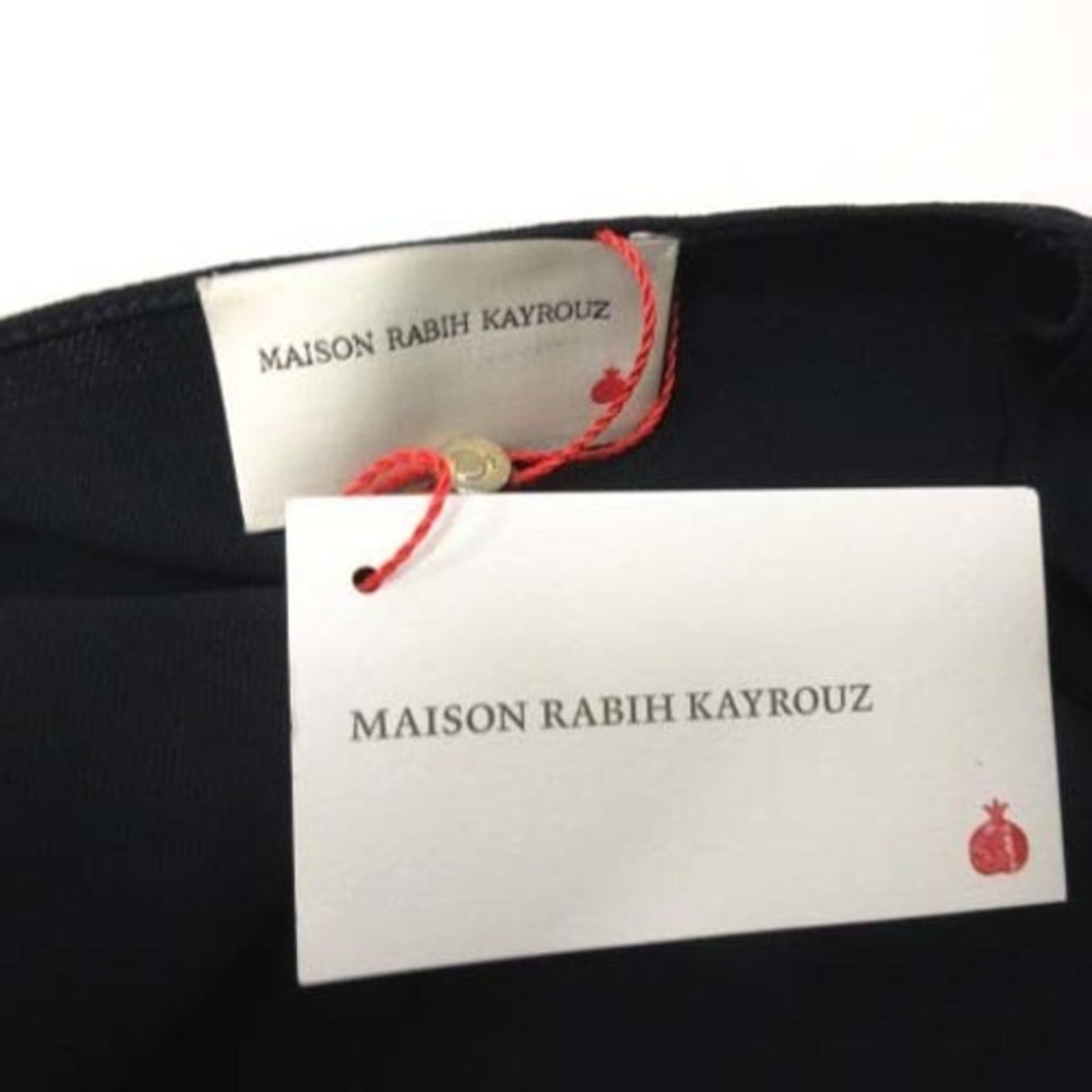 Maison Rabih Kayrouz Navy Blue V-Neck Kaftan Cape Dress NWT - Picture 3 of 6